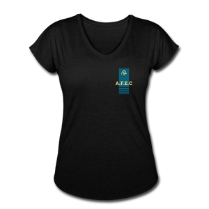 Women's Tri-Blend V-Neck T-Shirt - black